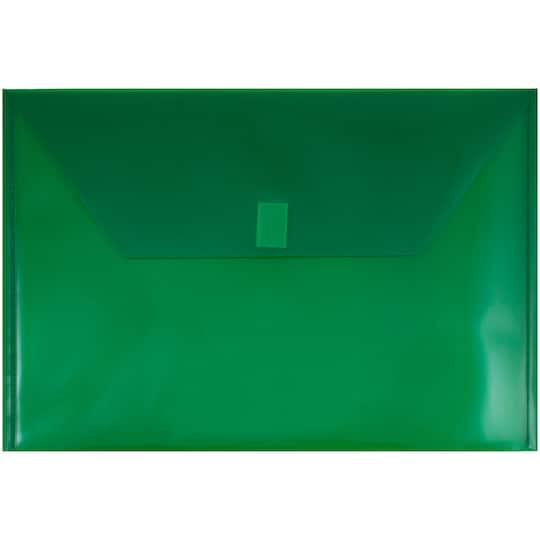 JAM Paper 9.75" x 14.5" Plastic Hook & Loop Closure Envelopes